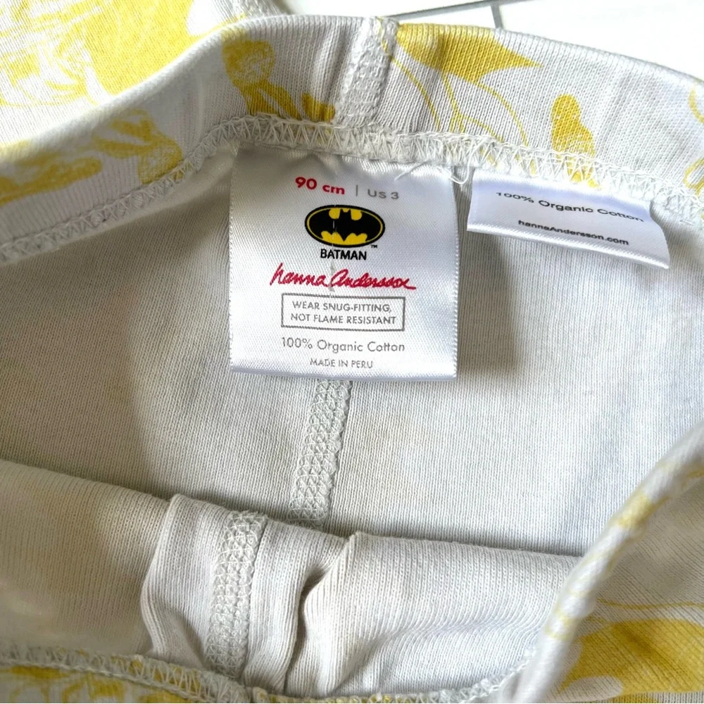 3🦇 Hanna Andersson Batman Short John Organic Cotton Pajamas DC Comics